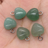 10pcs Green Aventurine Necklace Pendant 10mm Crystal Charms Jewelry DIY