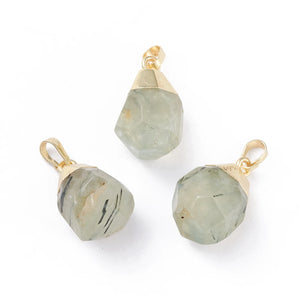 10pcs Faceted Cube Natural Stone Pendents Colorful Charms DIY Jewelry Making