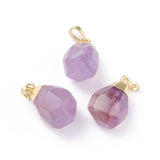 10pcs Faceted Cube Natural Stone Pendents Colorful Charms DIY Jewelry Making