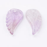 10pcs Amethysts Angel Wing Pendants for Necklace Making