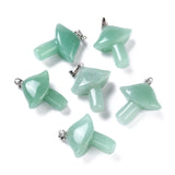 10pcs Natural Stone Quartzs Crystal Mushroom Pendant DIY Jewelry Making