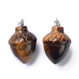 10pcs Tiger Eye Quartzs Crystal Pendants for Jewelry Making