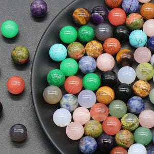 10pcs Natural Stone Agate Charms Round Beads for Jewelry Making DIY Accessories