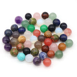 10pcs Natural Stone Agate Charms Round Beads for Jewelry Making DIY Accessories
