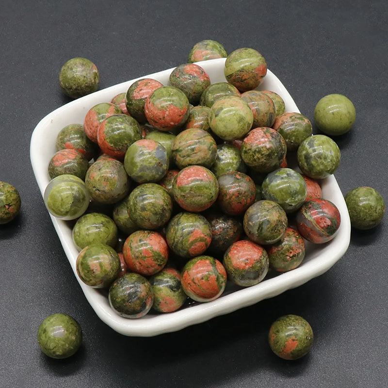 10pcs Natural Stone Agate Charms Round Beads for Jewelry Making DIY Accessories