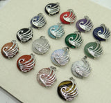 10pcs Natural Stones Quartz Crystal Round Pendant Phoenix Surround Pendant