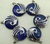 10pcs Natural Stones Quartz Crystal Round Pendant Phoenix Surround Pendant
