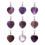 10pcs Synthetic Heart Gemstone Pendants Charms DIY Jewelry Making