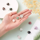 10pcs Synthetic Heart Gemstone Pendants Charms DIY Jewelry Making
