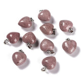 10pcs Synthetic Heart Gemstone Pendants Charms DIY Jewelry Making