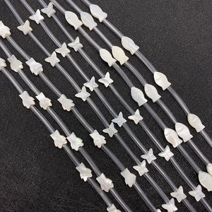10pcs Mother-of-pearl Butterfly Spacer Beads DIY Bracelet