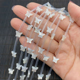 10pcs Mother-of-pearl Butterfly Spacer Beads DIY Bracelet