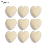 10pcs Natural Wood Heart Beads 20mm 25mm Pendant Necklace Bracelet DIY Jewelry