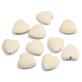 10pcs Natural Wood Heart Beads 20mm 25mm Pendant Necklace Bracelet DIY Jewelry