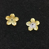 10pcs Natural Shell Flower Engraving Jewelry 14mm