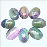 10pcs Chrysocolla Stone Cabochons 18x25mm Oval Shape Pyrite Mine Amazonite