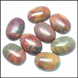 10pcs Chrysocolla Stone Cabochons 18x25mm Oval Shape Pyrite Mine Amazonite