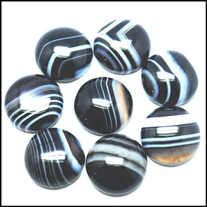10pcs Nature Crack Stone Cabochons Round 16mm Beads Jewelry Findings