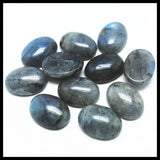 10pcs Labradorite Stone Cabochons Beads 10x14mm-18x25mm Oval Shape