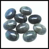 10pcs Labradorite Stone Cabochons Beads 10x14mm-18x25mm Oval Shape