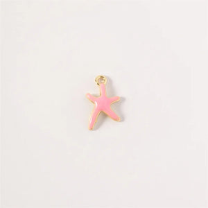 10pcs Nautical Starfish Charm DIY Jewelry Making Accessories