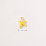 10pcs Nautical Starfish Charm DIY Jewelry Making Accessories
