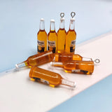 10pcs Beer Bottle Resin Earrings Charms for Keychain Necklace Pe