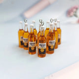 10pcs Beer Bottle Resin Earrings Charms for Keychain Necklace Pe