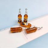 10pcs Beer Bottle Resin Earrings Charms for Keychain Necklace Pe