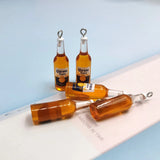 10pcs Beer Bottle Resin Earrings Charms for Keychain Necklace Pe