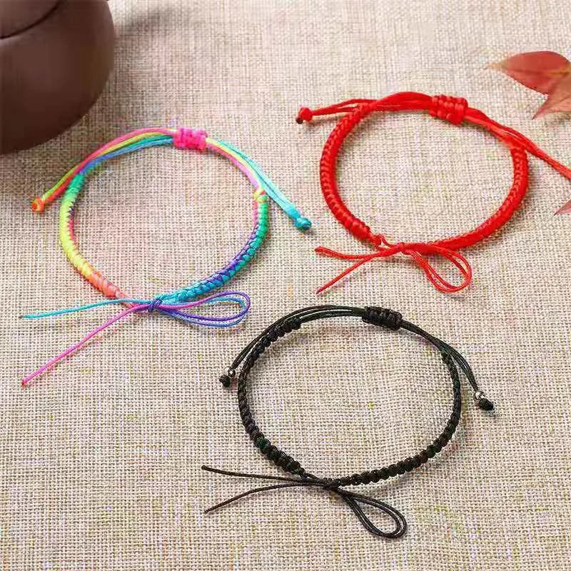 10pcs Bohemian Colored Rope Hand-Woven Bracelets DIY Jewelry Souvenirs