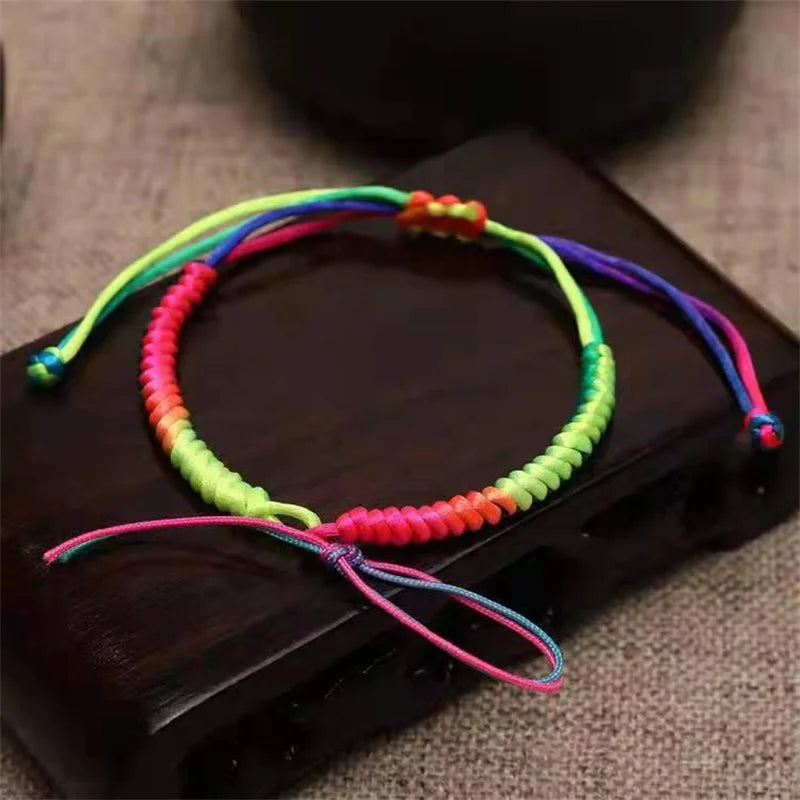 10pcs Bohemian Colored Rope Hand-Woven Bracelets DIY Jewelry Souvenirs