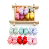 10pcs Bowknot Silicone Beads Teether Chew Jewelry DIY Accessories