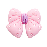 10pcs Bowknot Silicone Beads Teether Chew Jewelry DIY Accessories