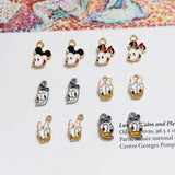 10pcs Cartoon Animal Charm Metal Pendant DIY Earrings Necklace Keychain Crafts