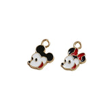 10pcs Cartoon Animal Charm Metal Pendant DIY Earrings Necklace Keychain Crafts