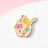 Cartoon Palette Charm for DIY Jewelry Making