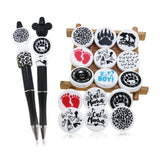 10pcs Cow Print Silicone Beads for DIY Jewelry