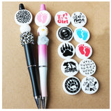 10pcs Cow Print Silicone Beads for DIY Jewelry