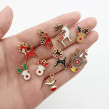 10pcs Christmas Reindeer Charm DIY Accessories for Jewelry Making