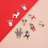 10pcs Christmas Reindeer Charm DIY Accessories for Jewelry Making