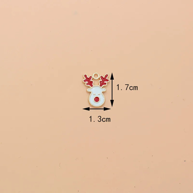 10pcs Christmas Reindeer Charm DIY Accessories for Jewelry Making