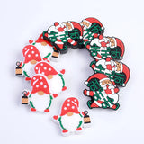 10pcs Christmas Silicone Beads Santa Snowman Christmas Tree for Jewelry Making