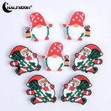 10pcs Christmas Silicone Beads Santa Snowman Christmas Tree for Jewelry Making