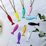 10pcs Colorful Fish Charm for DIY Earrings Necklace Jewelry Making