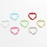 10pcs Heart Metal Charm DIY Accessory for Jewelry Making
