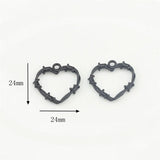 10pcs Heart Metal Charm DIY Accessory for Jewelry Making