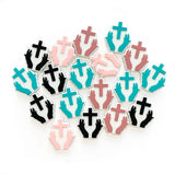 10pcs Cross Silicone Beads Teether Chewing Teeth DIY Jewelry Accessories