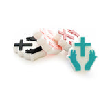10pcs Cross Silicone Beads Teether Chewing Teeth DIY Jewelry Accessories