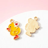 10pcs Duck Charm for DIY Crafting Gift Necklace Earring Keychain Bracelet